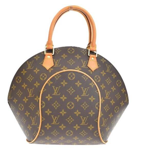 LOUIS VUITTON LV Logos Ellipse MM Hand Bag Monogram Leather Brown M51126 50RL382 - Picture 3 of 15